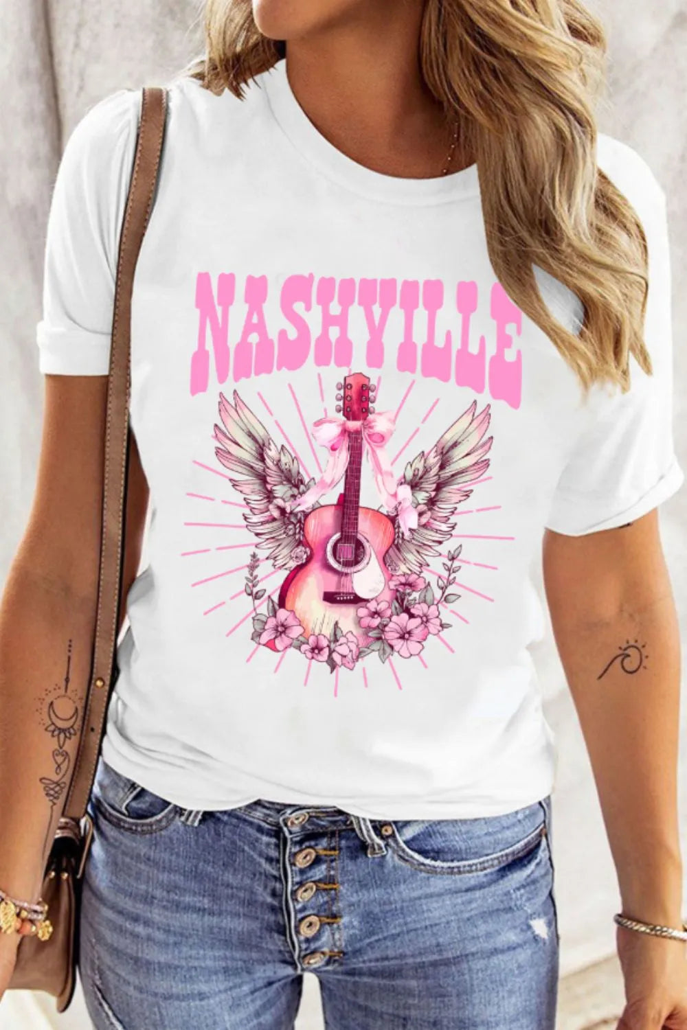Graphic Round Neck Short Sleeve T-Shirt